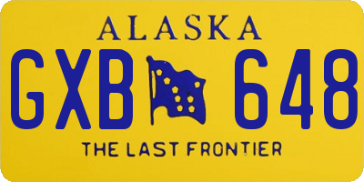 AK license plate GXB648