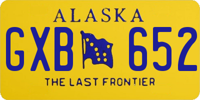 AK license plate GXB652