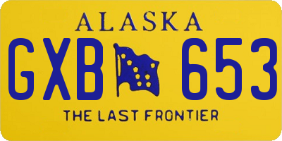 AK license plate GXB653