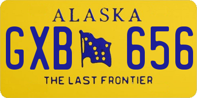 AK license plate GXB656