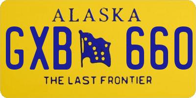 AK license plate GXB660