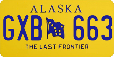 AK license plate GXB663