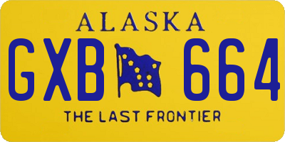 AK license plate GXB664