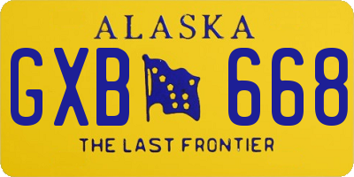 AK license plate GXB668