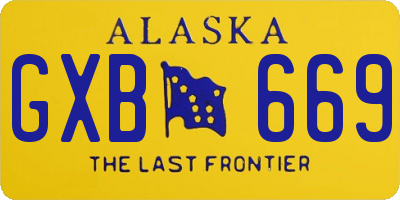 AK license plate GXB669