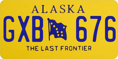 AK license plate GXB676