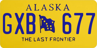 AK license plate GXB677