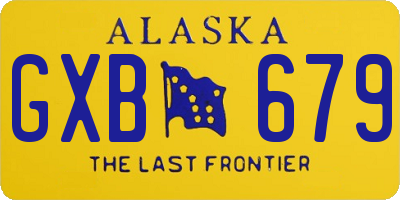 AK license plate GXB679