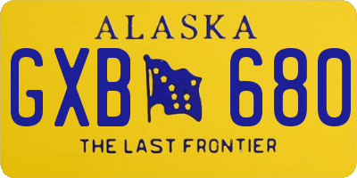 AK license plate GXB680