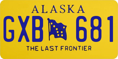 AK license plate GXB681