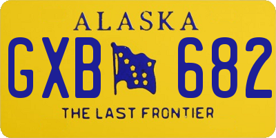 AK license plate GXB682