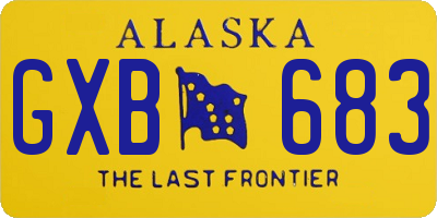 AK license plate GXB683