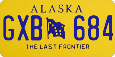 AK license plate GXB684