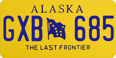 AK license plate GXB685