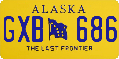 AK license plate GXB686