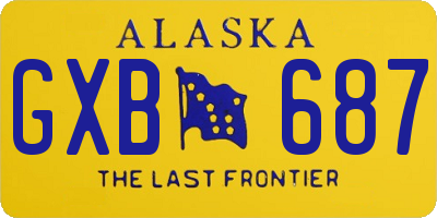 AK license plate GXB687