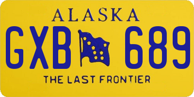 AK license plate GXB689