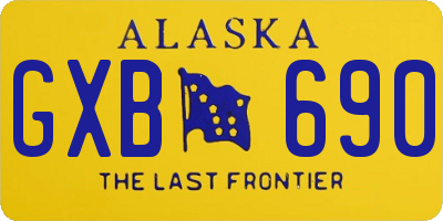 AK license plate GXB690