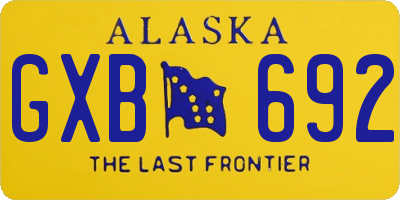 AK license plate GXB692