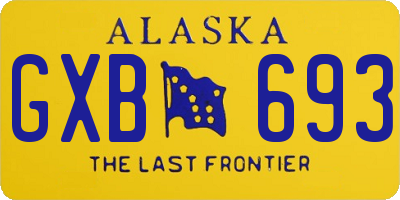 AK license plate GXB693