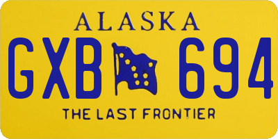 AK license plate GXB694