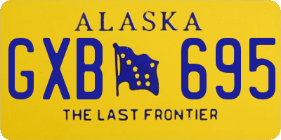 AK license plate GXB695