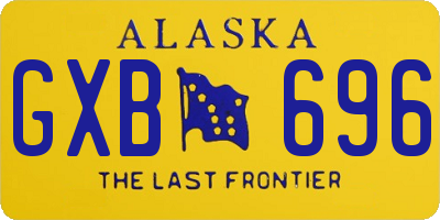 AK license plate GXB696