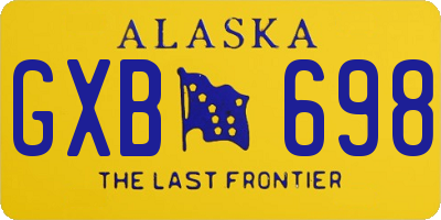 AK license plate GXB698