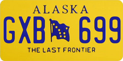 AK license plate GXB699