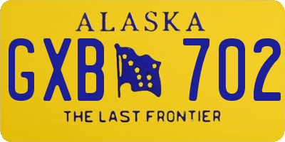 AK license plate GXB702