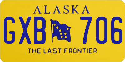 AK license plate GXB706