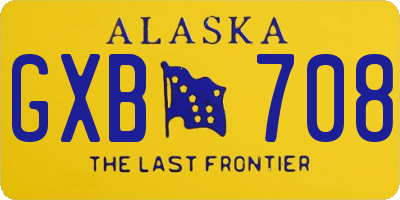 AK license plate GXB708