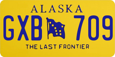 AK license plate GXB709