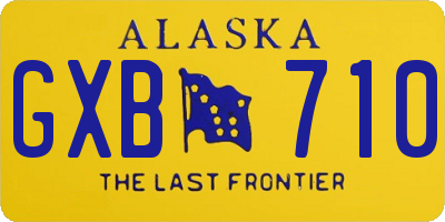 AK license plate GXB710