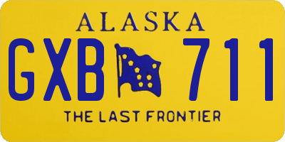 AK license plate GXB711