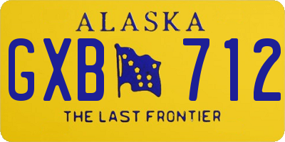 AK license plate GXB712