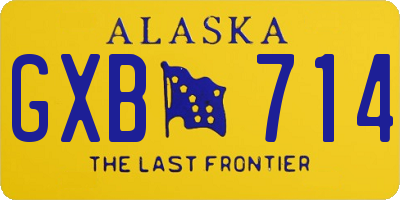 AK license plate GXB714