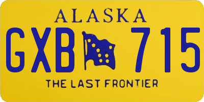 AK license plate GXB715