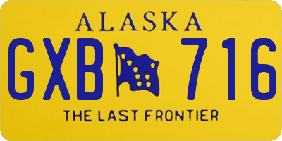 AK license plate GXB716