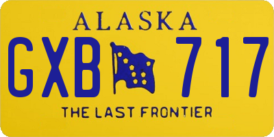 AK license plate GXB717