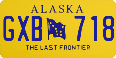 AK license plate GXB718