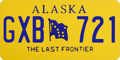 AK license plate GXB721