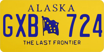 AK license plate GXB724