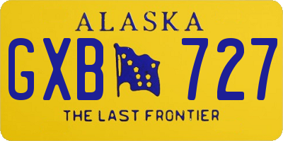 AK license plate GXB727