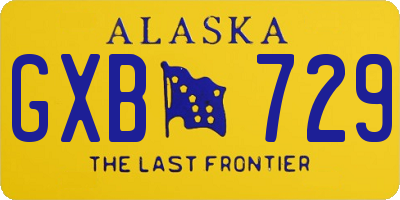 AK license plate GXB729