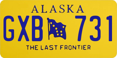 AK license plate GXB731