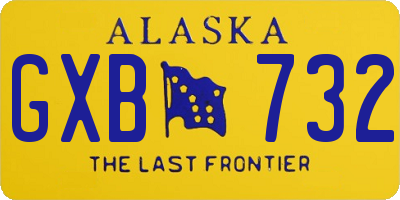 AK license plate GXB732