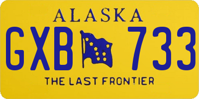 AK license plate GXB733