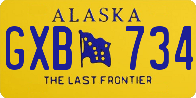 AK license plate GXB734