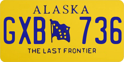 AK license plate GXB736